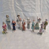 4 LLADRO FIGURES INCLUDING SPANISH DANCER & CONTINENTAL PORCELAIN FIGURES & VARIOUS OTHERS