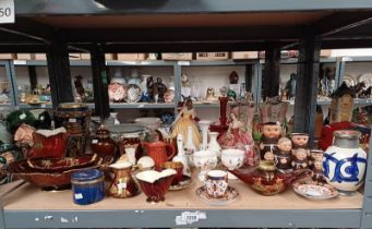 EXCELLENT SELECTION OF CARLTON WARE, MINTON, COALPORT, CROWN DERBY PORCELAIN, SET OF GOEBEL MONKS,