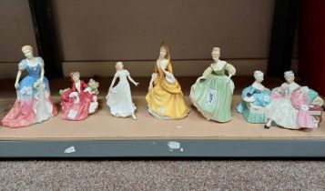 6 ROYAL DOULTON FIGURES INCLUDING THE LOVE LETTER HN 2149, PAMELA HN 3756, LYDIA HN 1908 ETC.