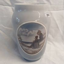 ROYAL COPENHAGEN VASE WITH FIGURAL DECORATION - 4384 26 CM TALL