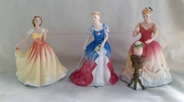 3 ROYAL DOULTON FIGURES: PAMELA HN3756,