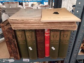 2 LEATHER BOUND VOLUMES BURNS, THE POETRY OF ROBERT BURNS,