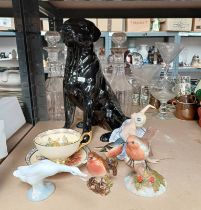 BLACK BESWICK LABRADOR, 6 AYNSLEY, BESWICK,