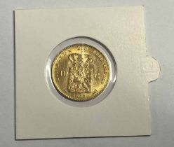 1877 NETHERLANDS WILLEM III 10 GULDEN