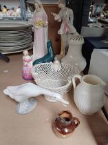 ROYAL DOULTON FIGURE THE BRIDE & 1 OTHER, WEDGWOOD FIGURE, LLADRO & POOLE FIGURES,