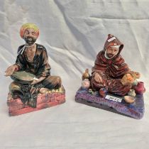 2 ROYAL DOULTON FIGURES THE POTTER HN1493 & MENDICANT HN1365