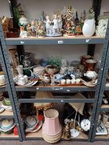 HUMMEL FIGURES & TABLE LAMP, LLADRO FIGURES, BIRD ORNAMENTS, CARLTON WARE, ROUGE ROYALE VASES,