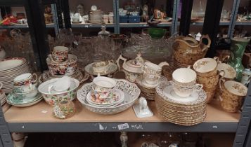 VARIOUS 19TH CENTURY PORCELAIN INCLUDING NEWHALL BOWL,