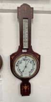 INLAID MAHOGANY WALL BAROMETER