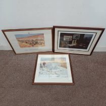 3 MILITARY THEMED PRINTS: G COLBEK, 'ON PEN Y FAN' UK SPECIAL FORCES, SIGNED IN PENCIL,