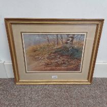 JOHN BAXENDALE, BIRD RESTING IN AUTUMN WOOD, SIGNED,