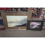 RICHARD ALRED, 2 FRAMED WATERCOLOURS, LOCH LAGGAN, SIGNED, 20CM X 29CM, AND LOCH ASSYNT,