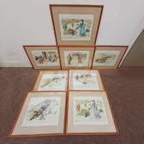 SELECTION OF COMEDY PRINTS FEATURING GOLFING & HUNTING SCENES,