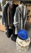 FUR JACKETS, HAT BOXES,