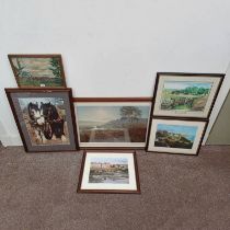 SELECTION OF PRINTS, WATERCOLOURS, ETC TO INCLUDE; SHEENA CHRISTIE, AUCHMITHIE, SIGNED IN PENCIL,