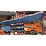 VIOLIN WITH 36CM LONG 2 PIECE BACK,