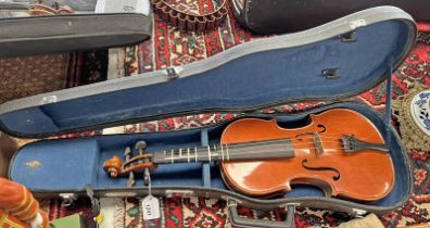 VIOLIN WITH 36CM LONG 2 PIECE BACK,