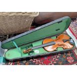 THE MAIDSTONE VIOLIN WITH 36CM LONG 2 PIECE BACK IN CASE