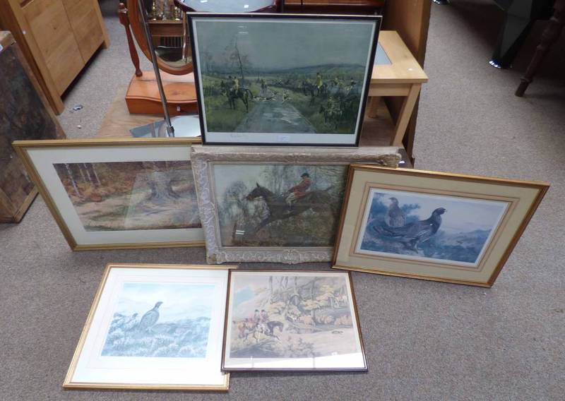 SELECTION OF PRINTS ETC TO INCLUDE ; LIONEL EDWARDS, 'HUNTING COUNTIES', SIGNED IN PENCIL,