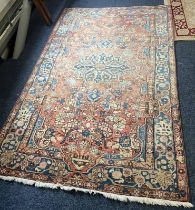 RED AND BLUE MIDDLE EASTERN CARPET 247 X 155CM