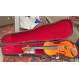 VIOLIN WITH 35CM LONG 2 PIECE BACK,