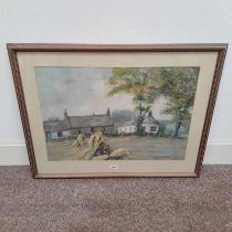 SHIRLEY MATHIESON, MARCH OF LUNAN, SIGNED, FRAMED WATERCOLOUR & PASTEL,