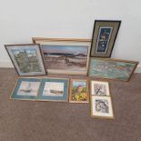 SELECTION OF WATERCOLOURS, PRINTS, ETC TO INCLUDE; ANDREW FISHER, ABERDEEN STREET SCENE, SIGNED,