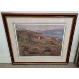 DONALD SHEARER, COASTAL FARM SCENE, SIGNED IN PENCIL,