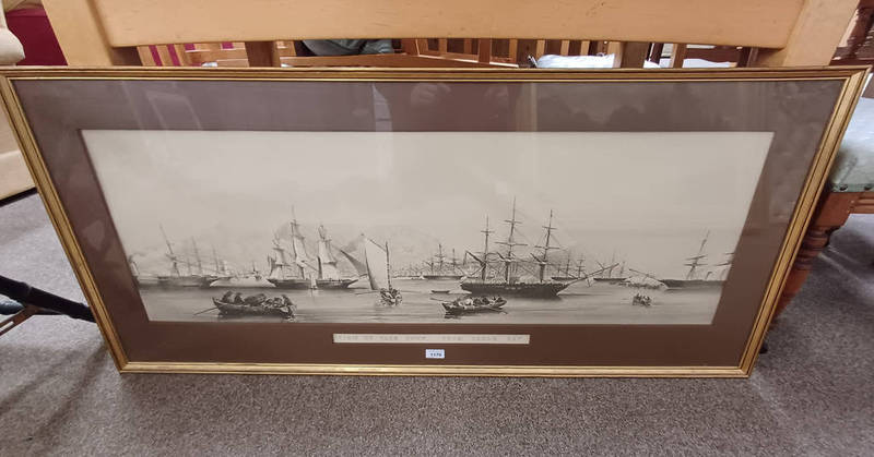 FRAMED PRINT OF VIEW OF CAPE TOWN FROM TABLE BAY,