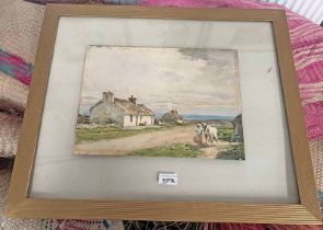 TOM SCOTT COASTAL SCENE SIGNED FRAMED WATERCOLOUR 27 X 37CM Condition Report: Size