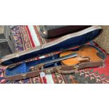 VIOLIN WITH 36CM LONG PIECE BACK,