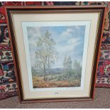 HOWARD BUTTERWORTH TALL TREES SIGNED IN PENCIL FRAMED PRINT,