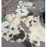 6 LAMBSKIN PELTS Condition Report: 103 x 75cm. 75cm x 55cm. 95 x 70cm.