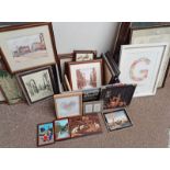 SELECTION OF DUNDEE & ORIENTAL THEMED PICTURES, FRAMES, ETC.