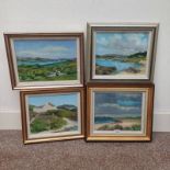 ANNE WRIGHT, RONACHAN POINT, VIEW OF WEST LOCH BEHIND WHITE HOUSE & 2 OTHERS SIGNED,