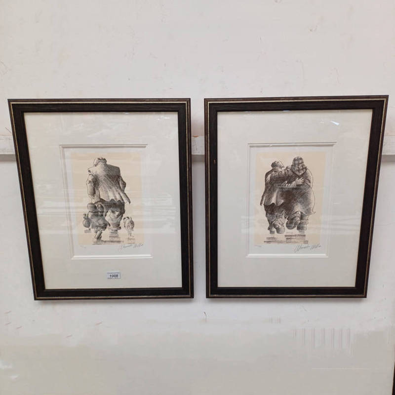 ALEXANDER MILLAR, IT TAKES TWO TO TANGO & MEMORIES ARE MADE OF THIS, 2 FRAMED GICLEE PRINTS,