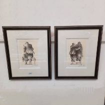 ALEXANDER MILLAR, IT TAKES TWO TO TANGO & MEMORIES ARE MADE OF THIS, 2 FRAMED GICLEE PRINTS,