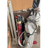 SELECTION OF GOLF CLUBS TO INCLUDE JOHN LETTERS IRONS, BERNIE GALLACHER WOODS ETC.