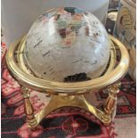 GLOBE ON GILT METAL STAND,