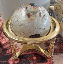 GLOBE ON GILT METAL STAND,