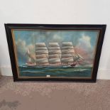 A V GREGORY THE GARTHPOOL SIGNED FRAMED WATERCOLOUR VARIOUS INFORMATION CONCERNING SHIP TO REAR 53