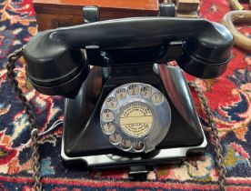BLACK ROTARY TELEPHONE