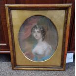 FRAMED PORTRAIT OF A VICTORIAN LADY,