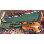 VIOLIN WITH 36CM LONG 2 PIECE BACK,