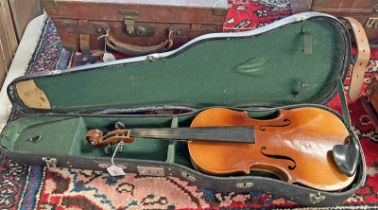 VIOLIN WITH 36CM LONG 2 PIECE BACK,