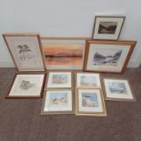 GOOD SELECTION OF PRINTS, OIL PAINTINGS, ETC TO INCLUDE; DAVID TOD, EARLSFERRY - DUNKELD, SIGNED,