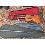 VIOLIN WITH 36CM LONG 2 PIECE BACK,