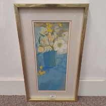 IRENE HALLIDAY - (ARR), STILL LIFE - CHRISTMAS ROSES SIGNED,