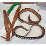 4 LEATHER CARTRIDGE BELTS -4-