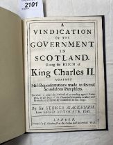 A VINDICATION OF GOVERNMENT IN SCOTLAND, DURING THE REIGN OF KING CHARLES II,